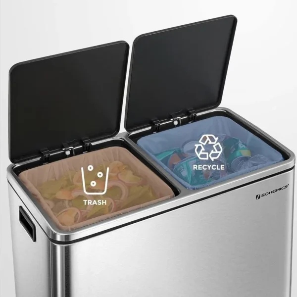 stainless steel trash can