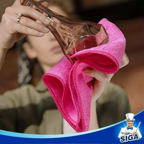 mr.siga microfiber cleaning cloth.pack of 12.size:12.6″ x 12.6″