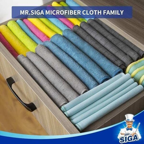 mr.siga microfiber cleaning cloth.pack of 12.size:12.6″ x 12.6″