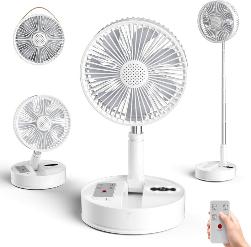8 Inche Foldable Standing Fan with Remote