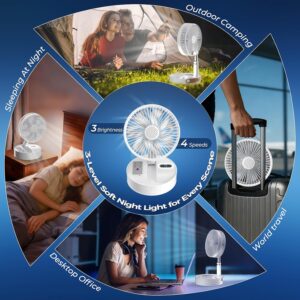 8 Inche Foldable Standing Fan with Remote