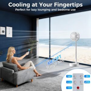 8 Inche Foldable Standing Fan with Remote
