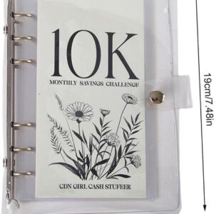 12-Month Money Saving Challenge Binder – 3-in-1 Budget Binder (2.5K, 5K, 10K) with Cash Envelopes